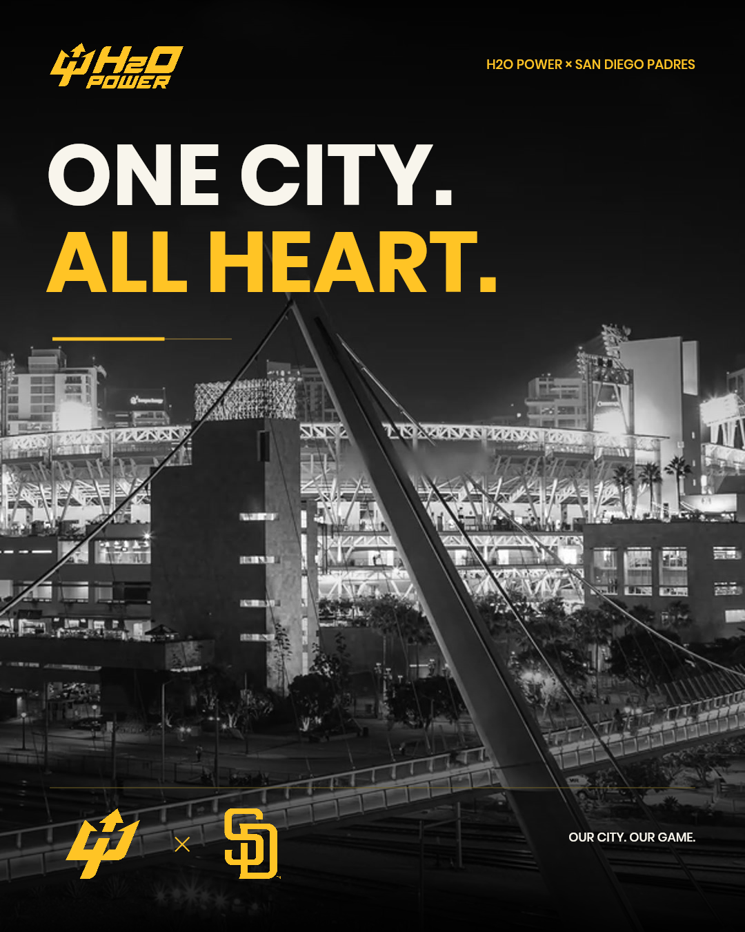 One city all heart — H2O Power Padres campaign