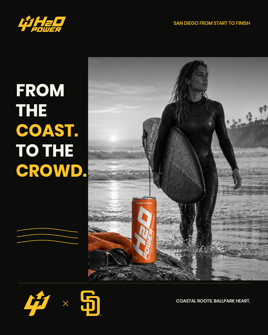 Coast to crowd — H2O Power Padres campaign